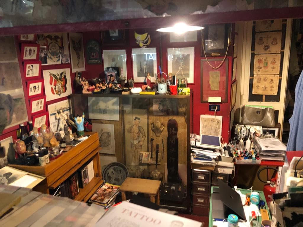 Rincón del estudio de tatuajes